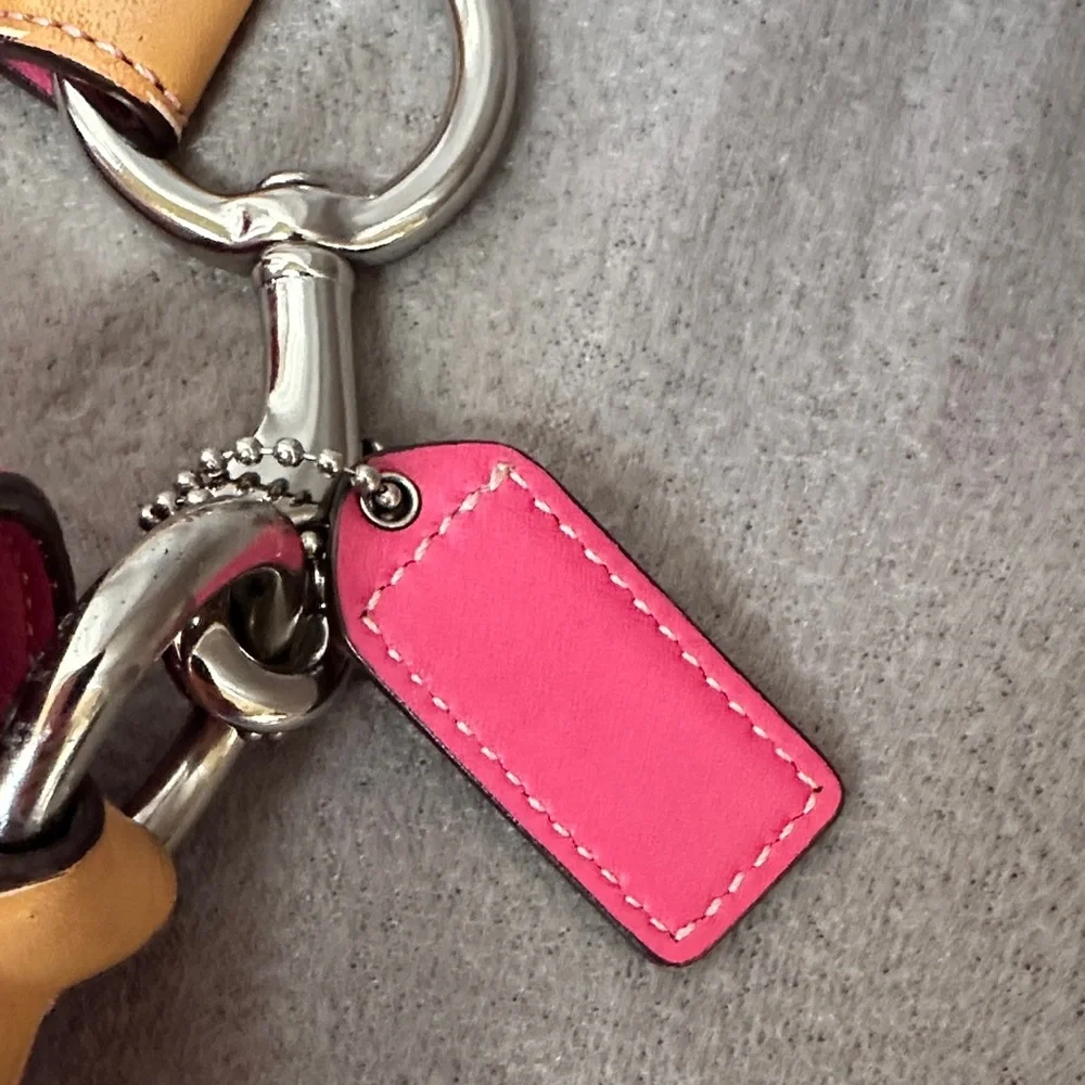Coach 1854 Pink Signature Jacquard Buckle Flap Crossbody with Tag RARE Vintage - Picture 15 of 16